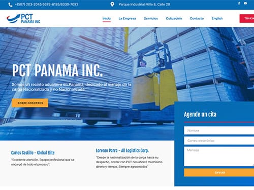 Diseño web para empresa logistica